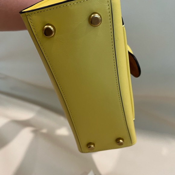 NWT Coach Tabby Top Handle Yellow Spring Summer Bag - Picture 7 of 14